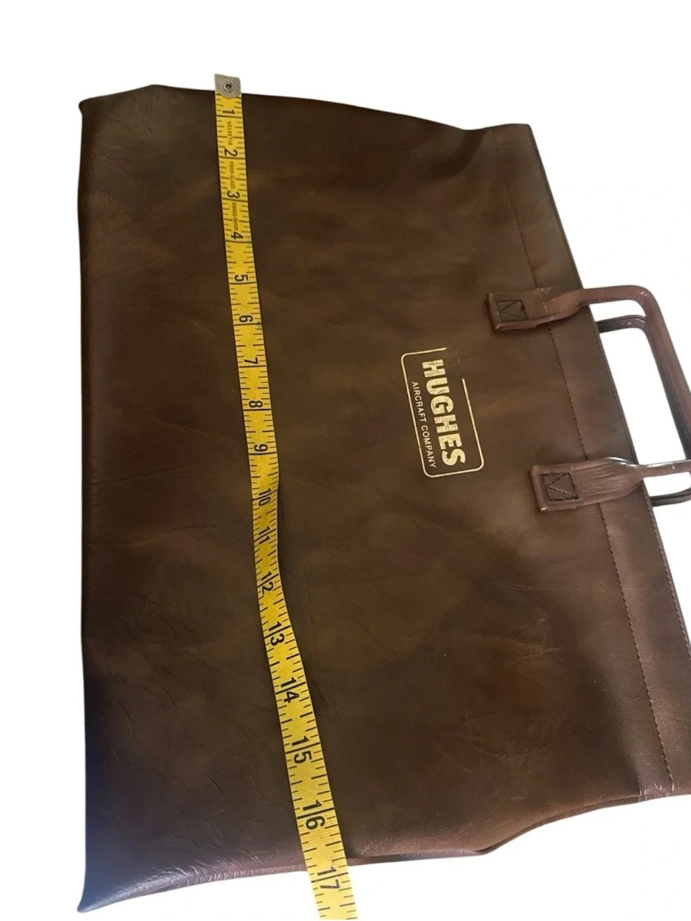 Hughes  Aircraft Company Document Holder Like Briefcase Vtg Brown